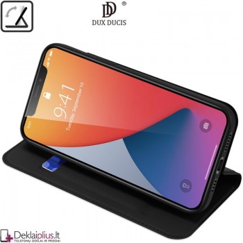 Dux Ducis dirbtinės odos atverčiamas dėklas - juodas (Apple Iphone 12 Pro Max) Dux Ducis dirbtinės odos atverčiamas dėklas - juodas (Apple Iphone 12 Pro Max)